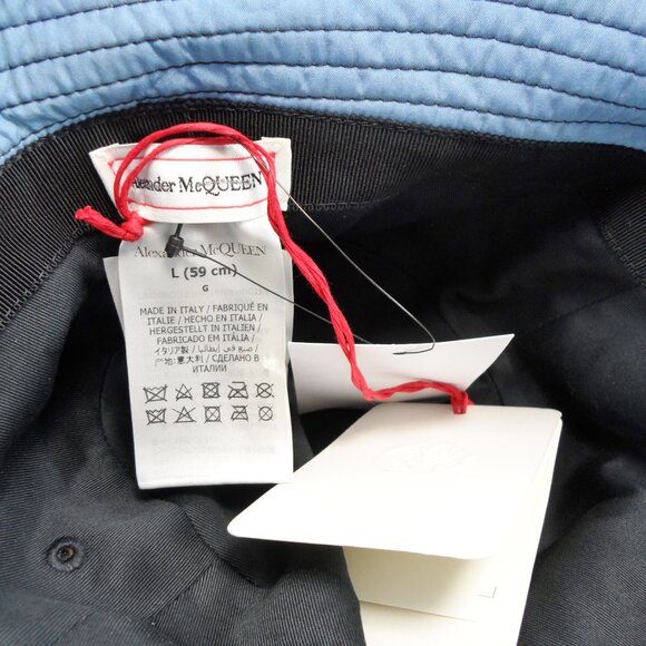 NWT$450 Alexander McQueen Embroidered Logo Abstract Luminous Flower Bucket Hat L - Picture 12 of 15